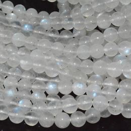 Pierres précieuses en vrac, perles rondes en pierre de lune Flash arc-en-ciel naturelle, 7.5mm-7.8mm