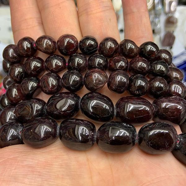 Piedras preciosas sueltas, cuentas de piedra granate roja Natural, patata de forma libre, DIY para la fabricación de joyas, pulsera, collar, pendiente, regalo