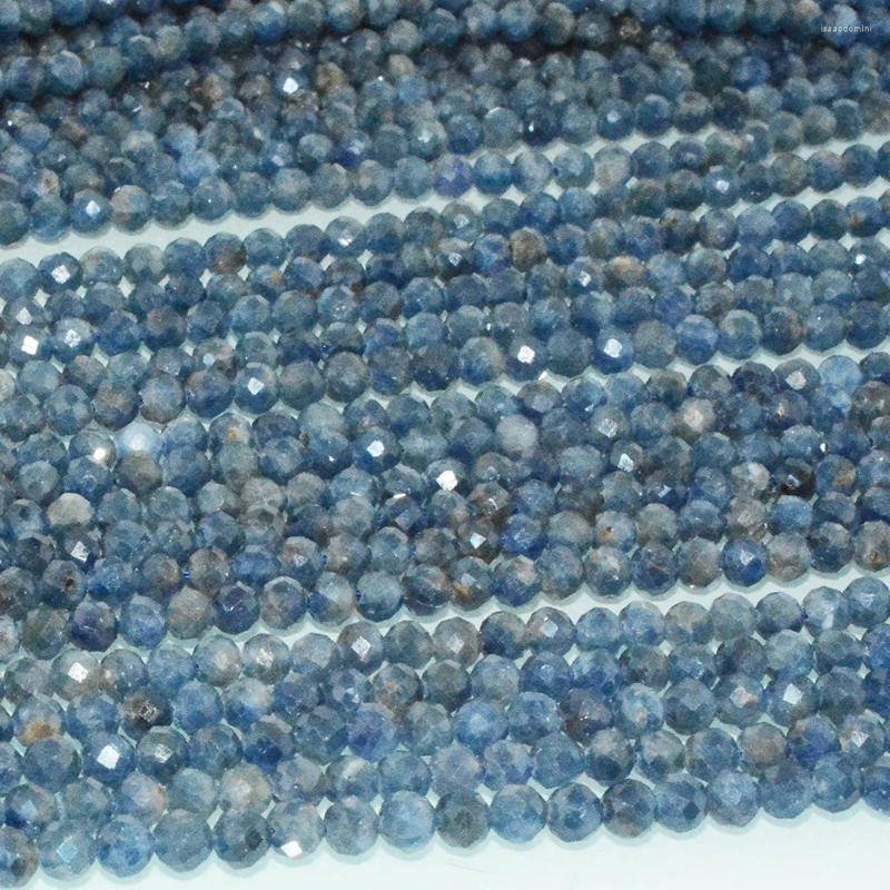 Lose Edelsteine, natürlicher Saphir aus Sri Lanka, facettierte runde Perlen, 5,2 mm
