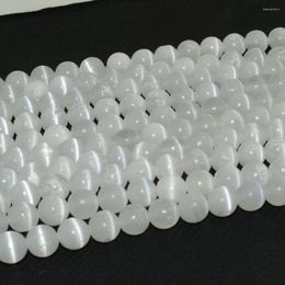 Losse edelstenen natuurlijke seleniet ronde kralen 10 mm - zonder lijm geïnjecteerd oppervlak is niet glad en perfect