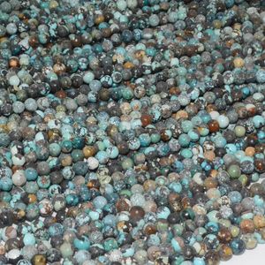 Losse edelstenen natuurlijke eenvoudige kwaliteit Hubei Turquoise ronde kralen 5,4 mm-5,8 mm zonder behandeling oppervlak niet volledig glad