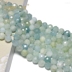 Losse Edelstenen Natuursteen Facet Mix Kleur Aquamarijn Blauwe Ronde Edelsteen Kralen Voor Sieraden Maken DIY Armband Ketting 6/8/10MM