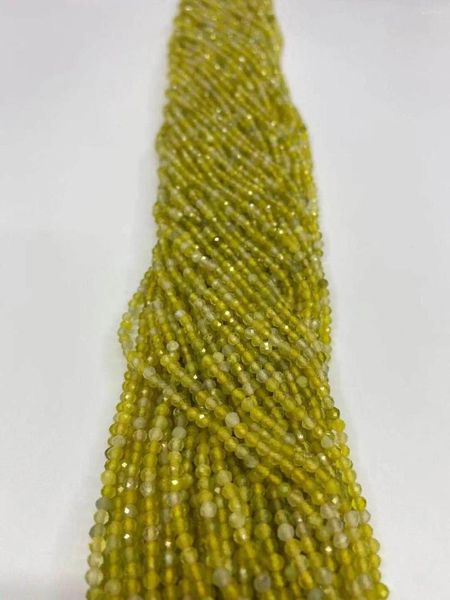 Pierres précieuses en vrac pierre naturelle Jade coréen Surface de coupe 2mm / 3mm 4mm bijoux bricolage Boutique 38cm
