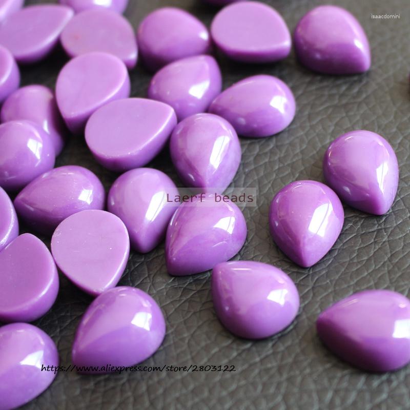 Pierres précieuses en vrac phosphosidérite violette naturelle, véritable pierre précieuse en forme de goutte d'eau 10x13mm, 1 pièce pour la fabrication de bijoux à faire soi-même!