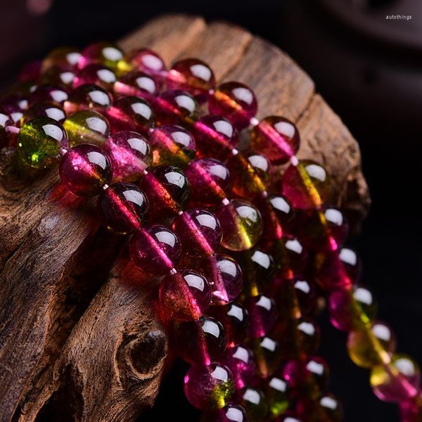 Pierres précieuses en vrac Tourmaline pastèque naturelle perles de cristal pop-corn pierres précieuses pour bijoux Bracelet à bricoler soi-même collier brin 15 