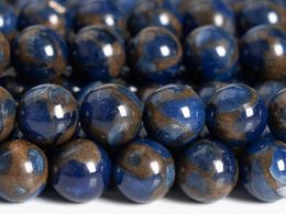 Losse edelstenen nachtelijke hemel blauwe zandsteen kralen synthetische graad edelsteen rond maat opties 4/8/10/12 mm voor sieraden maken