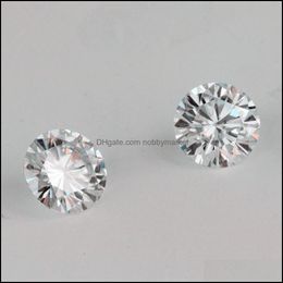 Les pierres précieuses en vrac offrent le test de certificat Positif Couleur Round Round Brilliant Cut 1ct 6.5 mm VVS CLARITY LAB LAB MOSSANITE DIAMANT FO OTLYO