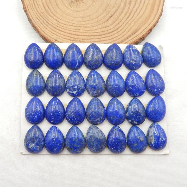 Pierres précieuses en vrac en vente!! 28 pièces de pierres Lapis Lazuli de haute qualité, Cabochons ovales, bijoux pour boucles d'oreilles DIY, pendentif 18x13x5mm 66g