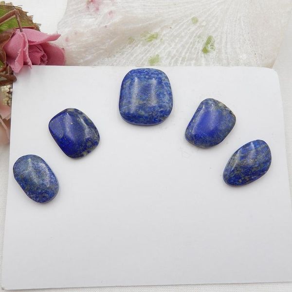 Pierres précieuses en vrac en vente!! Haute qualité 5PCS Lapis Lazuli Stones Cabochons ovales Bijoux pour bricolage Boucles d'oreilles Pendant18x14x4mm / 21x19x6mm14g