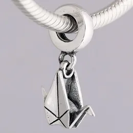 Gemles en vrac Original Japonais Thousand d'origami Cranes Perles de pendentif Fit 925 Sterling Silver Bead Charm bracelet bracelet Bangle DIY bijoux