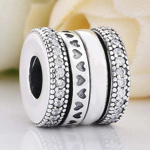 Losse Edelstenen Originele Spinning Harten Van Met Twee Rijen Kristal Kralen Fit 925 Sterling Zilveren Bedelarmband Diy Sieraden