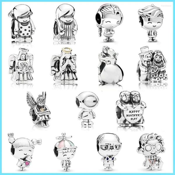 Pierres précieuses en vrac Pan 925 argent Sterling perles creuses sac de bénédiction bricolage accessoires Imitation Vintage chaîne ornements Bracelet femme