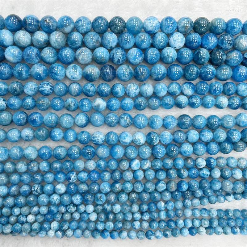 Loose Gemstones Rare 12MM Sea Blue Dominica Larimar Smooth Round Beads For Jewelry Making Design DIY Natural Gem Stone Gift