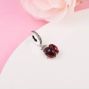 Losse edelstenen rood lieveheersbeestje Dangle Charm Jesus zilver 925 kralen voor sieraden maken armband vrouwen make-up kristal