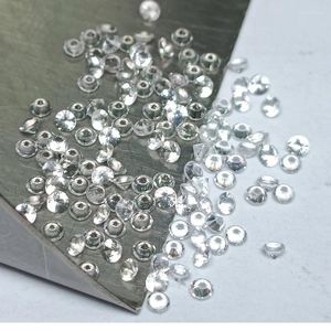 Losse edelstenen ronde vorm diamant geslepen 1,25 mm edelsteen natuurlijke witte saffiersteen voor het maken van sieraden