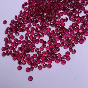 Pierres précieuses en vrac Ruihe vente directe prix de gros produits synthétique créé rubis #8 rond 0.8-3mm pierres précieuses fabrication de bijoux pierre