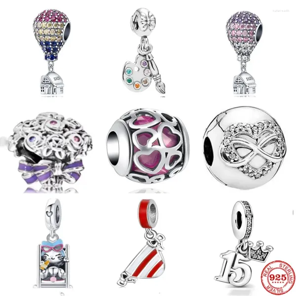 Gemas sueltas SilverDangle globo de aire ropa interior Sexy ajuste pulsera Original cuentas para mujer joyería DIY