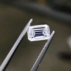Pierres précieuses en vrac pierre 02ct à 10ct D couleur VVS1 taille émeraude diamant laboratoire excellentes femmes bijoux matériel pierres 240112