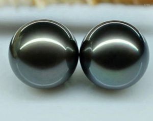 Des pierres précieuses en vrac superbe de 10-11 mm rond rond noir vert perle à moitié percée