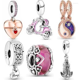 Gemystones en vrac Vierge de Guadalupe Splitable Yin Yang Scooter Clip Pendant Charm 925 Sterling Silver Bead Fit Fashion Bracelet Bijoux