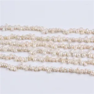 Pierres précieuses en vrac, brins de perles d'eau douce baroques de 4 à 5mm, prix bas, vente en gros