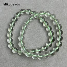 Losse edelstenen groothandel natuurlijke 8 mm groene kwarts gladde ronde kralen voor het maken van sieraden DIY ketting armband of cadeau