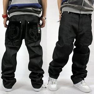 Jeans hip hop lâches hommes jeans imprimés robe pour hommes grands chantiers marée pantalon droit hip-hop hip-hop hip-hop vêtements flocage 201117