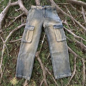 Jeans lâches hommes femmes meilleures pantalons de denim de poche de streetwear de qualité