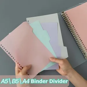 Losbladige Binder Index Verdelers A5 B5 A4 Spiraal Notebook Separator PP Plastic Divider Tabs Kraftpapier Separadores Archivador