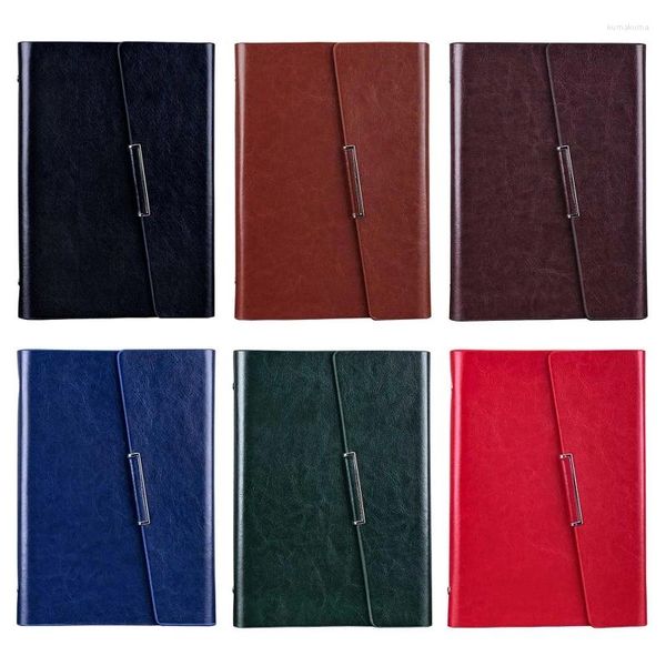 Notepad de hojas sueltas Notebook de negocios oculto bolsas de ranura de pluma Regalo de bloqueo magnético para mujeres mujeres hombres