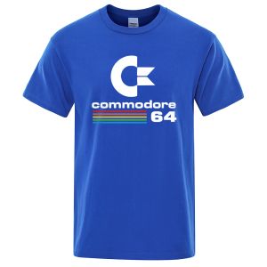 T-shirts lâches T-shirts Summer Commodore 64 imprimement T-shirt C64 Sid Amiga rétro Cool Design Street Street à manches courtes Top de coton Vêtements