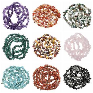 Losse Natuurlijke Chips Kristal Kralen voor Sieraden Maken Geboord Polishd Onregelmatige Ruwe Rock Stone Healing Edelsteen Strengen 32 inches214u