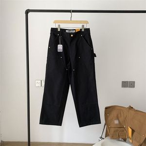 Pantalon de travail droit pour homme, ample, solide, Cargo, Vintage, de styliste
