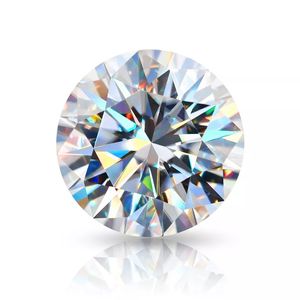 Moissanita de diamante sintético suelto, 8 corazones y flechas, redondo, blanco, Color D, piedra preciosa de corte Manual, venta al por mayor