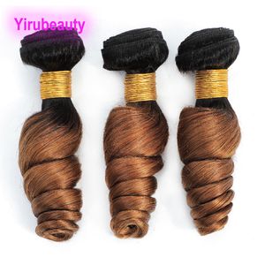 Yirueauty – cheveux humains péruviens vierges, Loose Wave, couleur ombrée 1B 30, 8 à 34 pouces, lots de 3