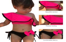 Loozykit 2019 bébé enfants fille deux pièces maillot de bain été enfant maillots de bain pour sports nautiques bikini robe de bain plage maillot de bain C211252237