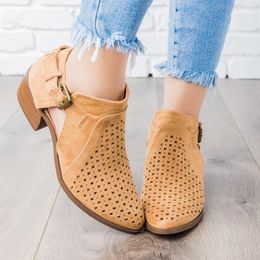Loozykit nieuwe zomer lente schoenen vrouw pomp peep teen sandalen vrouwen zip dikke vierkante hakhak laarzen dames sandalen plus size9597604