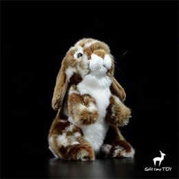 Lopear Konijn Anime Schattige Bunny Plushie Haas Knuffels Levensechte Dieren Simulatie Gevulde Pop Kawai Speelgoed Geschenken 240321