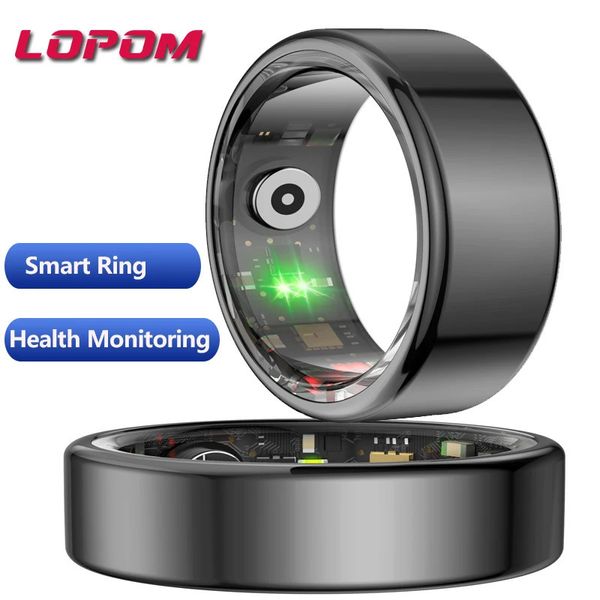 Lopom Smart Ring Smartring R02 Health Monitoring IP68 Modos multideportivos impermeables Bluetooth Rastreador Ring de dedo Man 240414