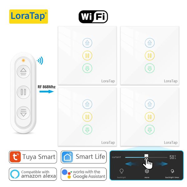 LORATAP ROLLER BLITTS BLIGNS CURTTEN STANT pour Windows Motor Tuya Smart Life App Remote Controly pourcentage Google Home Alexa 240426