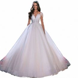 Lorie Arabië Vintage Kant Bruiloft Dres Backl Butts A-lijn Applicaties Lg Mouwen Bruidsjurken Princ Vrouwen Bruid Gown 46Yy #