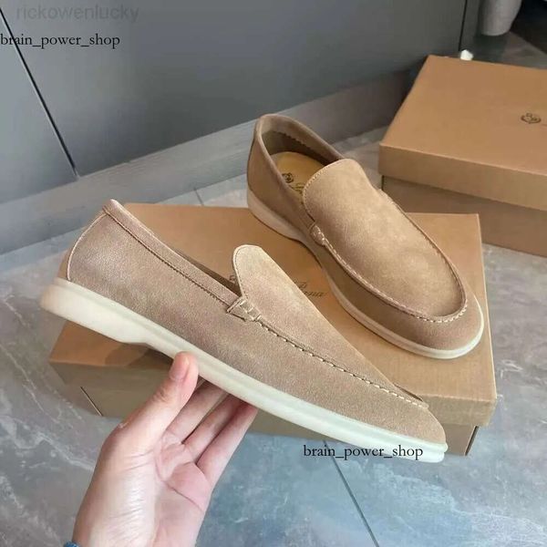 Loro Designer Fashion de alta calidad Luxury Fashion 2023 zapatos para hombres Capricon Flat Top Forder Fords Summer Comfort Slip Fatsps 99