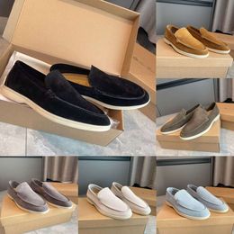 Loro Gentleman pianas shoes Excellente marque Walk en daim robe baskets chaussures hommes en cuir lisse LP mocassins Slipon mocassins confort robe de soirée décontracté marche EU384