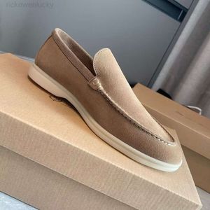 Loro LP Chaussures habillées de luxe chaussures pianas Hommes Mocassins de marche d'été plats bas en daim Oxfords en daim véritable doux Mocassins summerwalkc omfortslipo nl oaferr ubbers ole