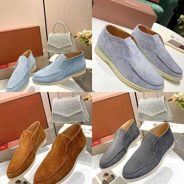 Mocasín Loro Piana de un pie Nuevos zapatos sin cordones Lefu Zapatos LP de corte profundo Zapatos altos de suela blanda con cabeza redonda y fondo plano para hombres y mujeres Piana Shoes