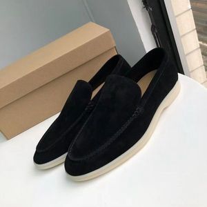 Chaussures décontractées pour hommes mocassins plats bas en daim richelieu en cuir de vache mocassins été marche confort mocassin sans lacet mocassins semelle en caoutchouc appartements