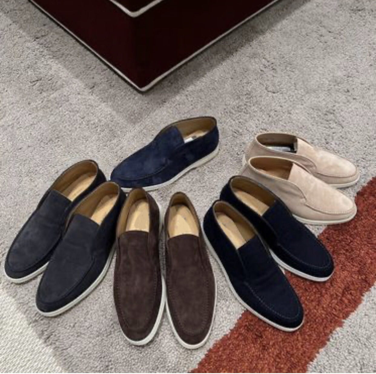 LP PIANA Open Walk Suede Sneaker Schoenen Dames leren schoenen Hoge slip-on heren Casual Walking Flats klassieke enkellaars Luxe Designer Jurk fabrieksschoeisel