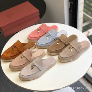 Zapatos Loro Piana y zapatos Mueller de color LP de alta calidad para mujer en primavera y verano de 23 años Zapatos cómodos Lazy con zapatillas de un pie y medio