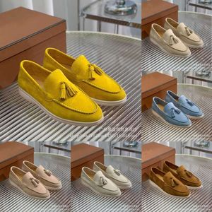 Loro Pianaa Loro Piano Élégant Pildons élégants Confortable British LP Style 2023 Yangjing Soft Sole Simple One Step Casual Single Shoe Womens Shoe Quality Quality