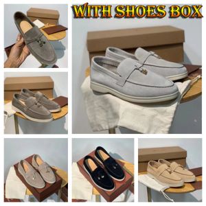 loro piano jurk best-kwaliteit herenschoenen ontwerper casual schoenen zachte kasjmier loafers klassieke stijl handgemaakt ademende platte hak mode schoen canvas schoenmaat 36-46